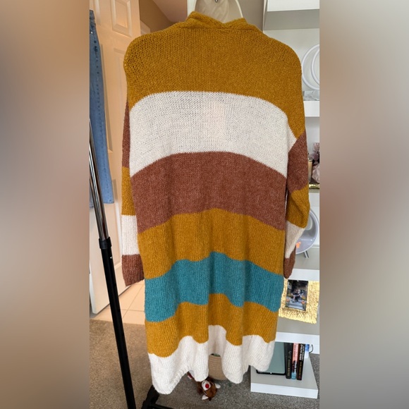 entro Colorblock Open-Front Cardigan - Picture 3 of 4